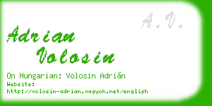 adrian volosin business card